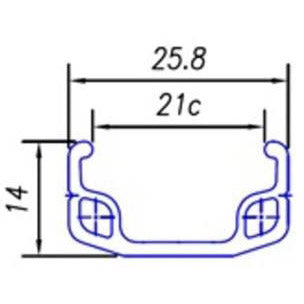 Roland Rueda trasera 28-15 8-13 8 Alu Rim Frawer Buld RN