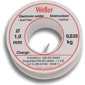 Weller el99-1-100 soldeertin, 1mm, 100g, loodvrij - t0054025199 - t0054025199