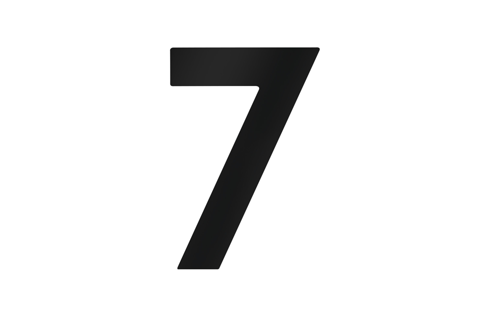 Numero civico Metafranc 7 120mm nero - wu0424667