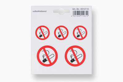 Metafranc sticker 110x110 rookverbod - wu0512110