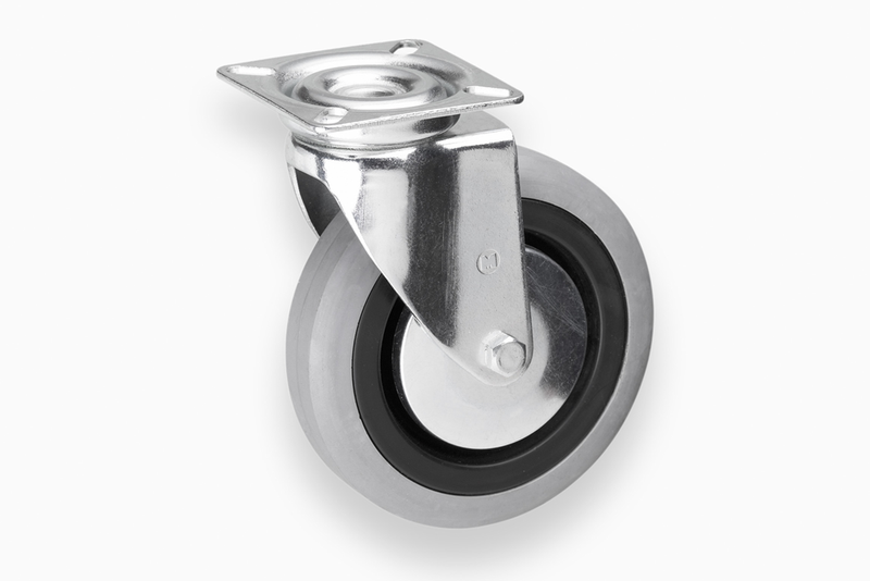 Metafranc zwenkwiel 100mm rubber gr w - wu0800670