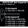 Waa 454 10 hf set imperial 1 llaves achift set t-gree bar h