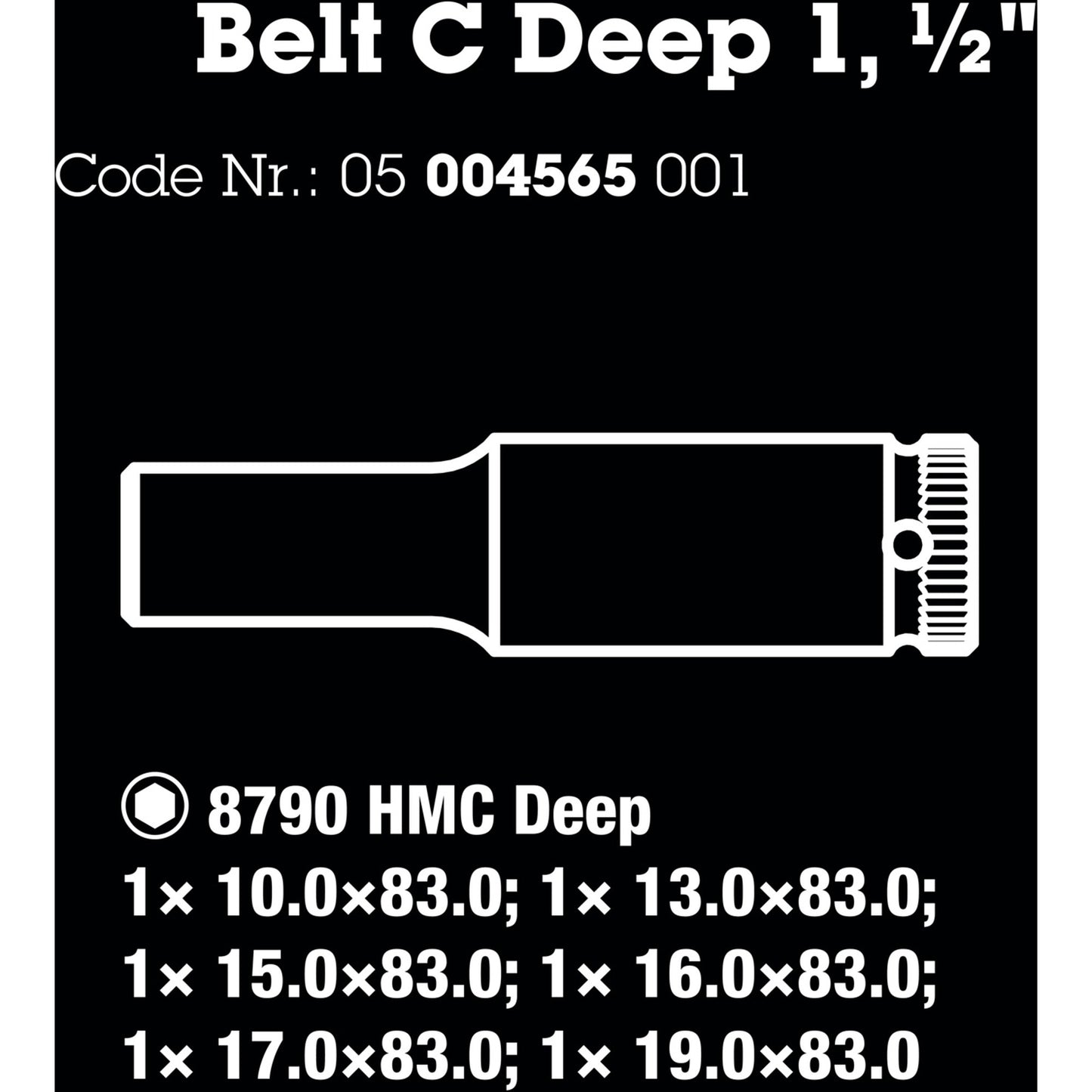 Belt W WAA C Deep 1 Cap set, 1 2