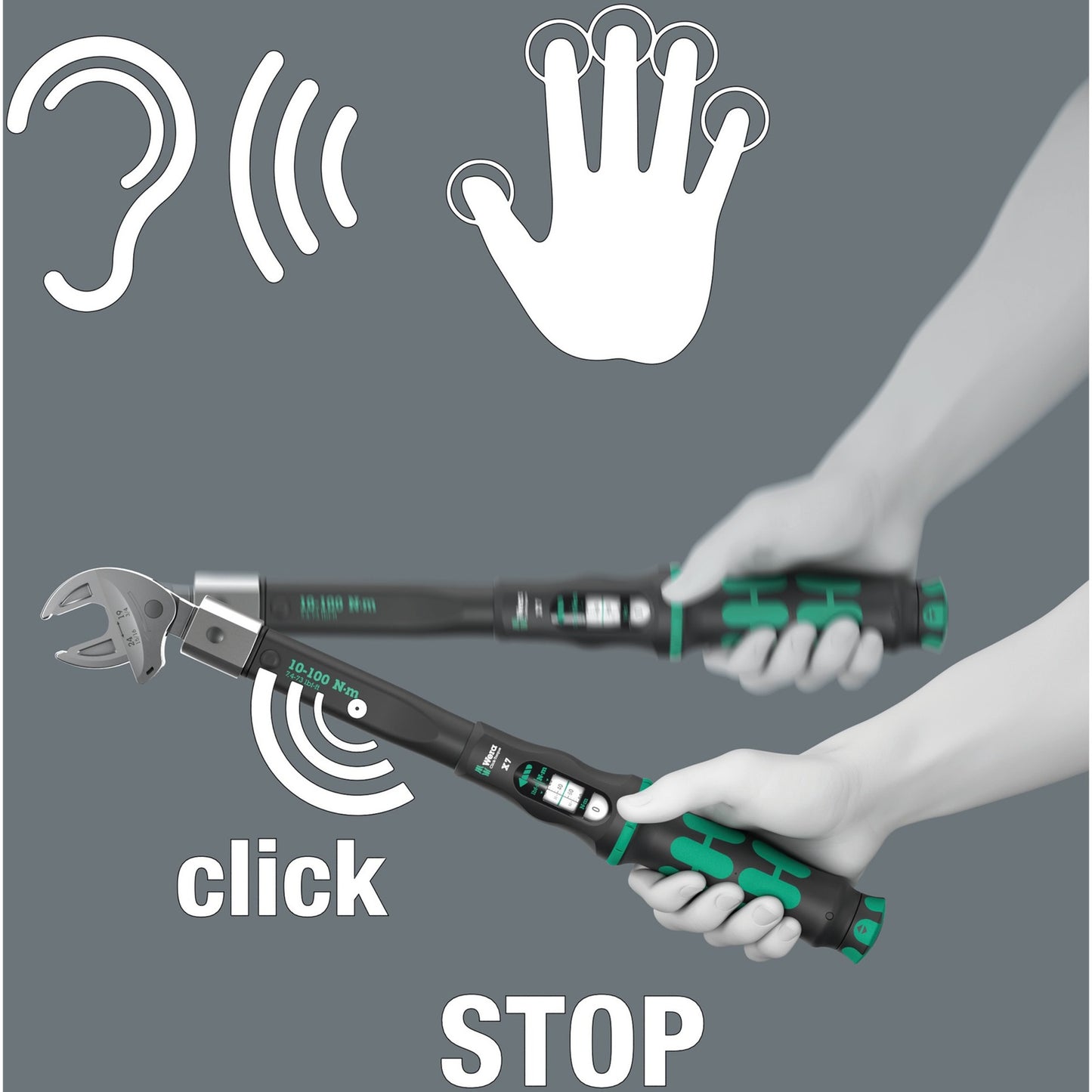 Wera Click-Torque X 7 draaimomentsleutel voor insteekge