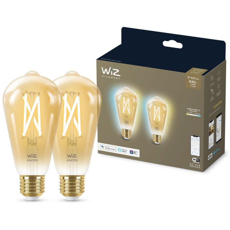 Wiz Filament Amber ST64 E27 X2