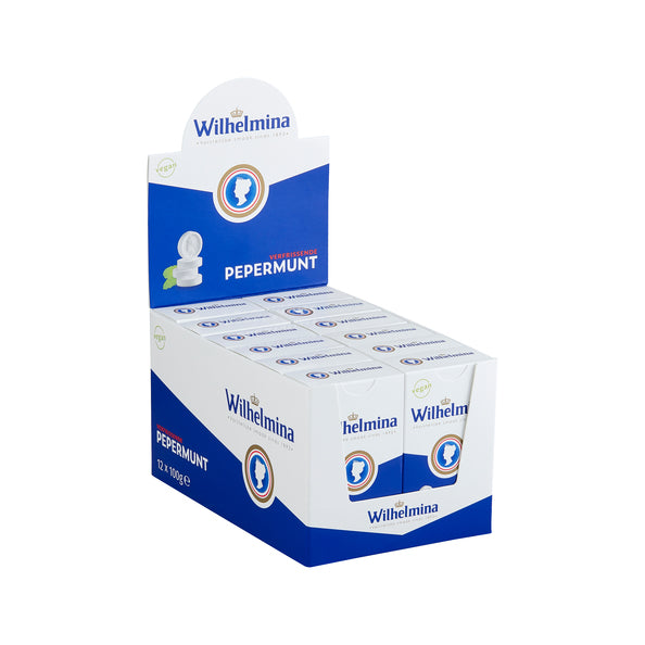 Caja vegana de menta Wilhelmina (12x 100gr)
