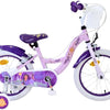 Wish Wish Kinderfiets Girls Girls da 16 pollici viola due freni a mano