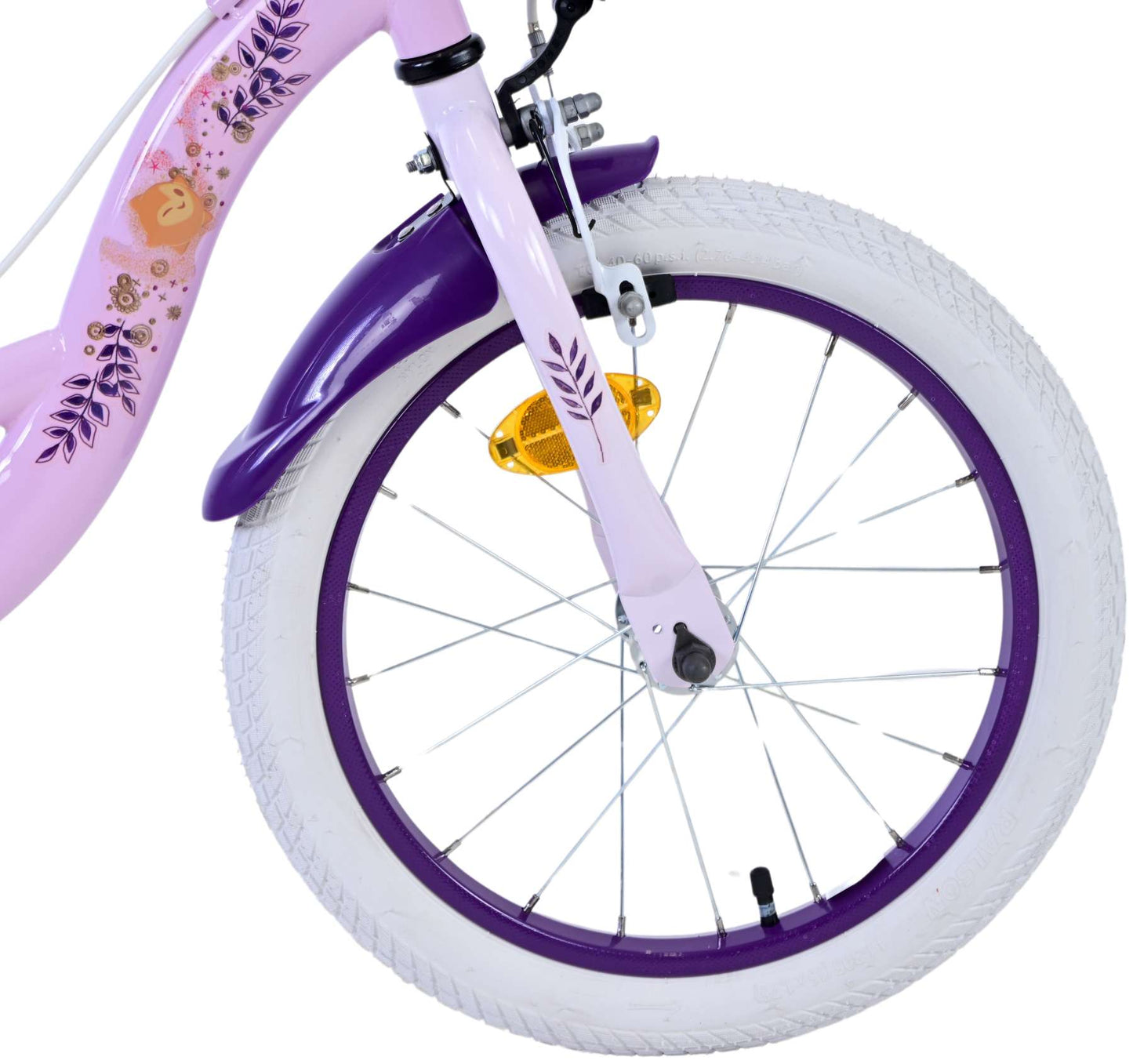 Wish Wish Kinderfiets Girls Girls da 16 pollici viola due freni a mano