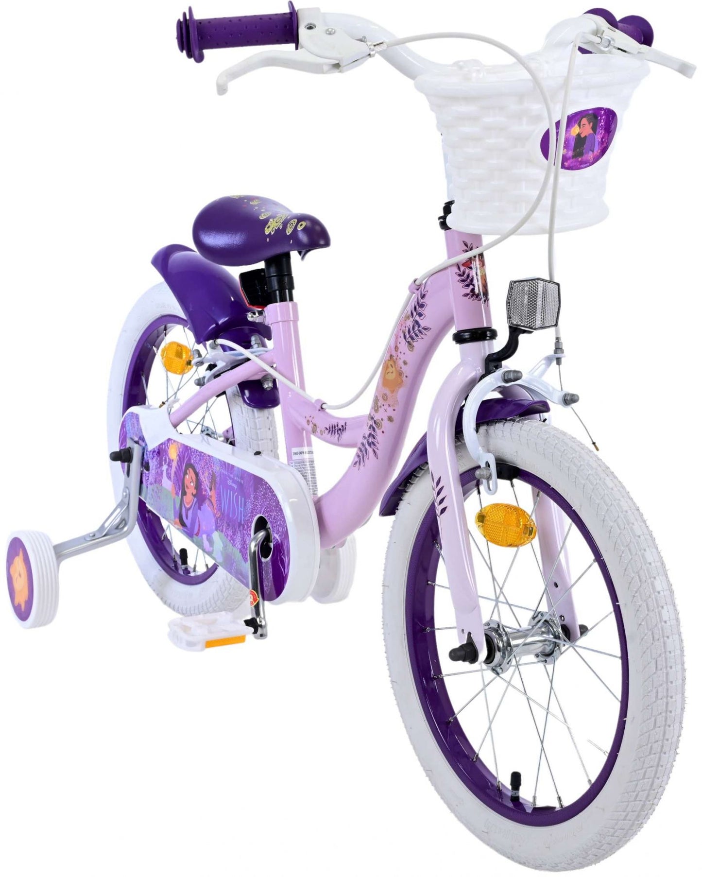 Wish Wish Kinderfiets Girls Girls da 16 pollici viola due freni a mano