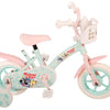 Woezel Pip Kinderfiets - Meisjes - 10 inch - Mint Blauw Roze - Doortrapper
