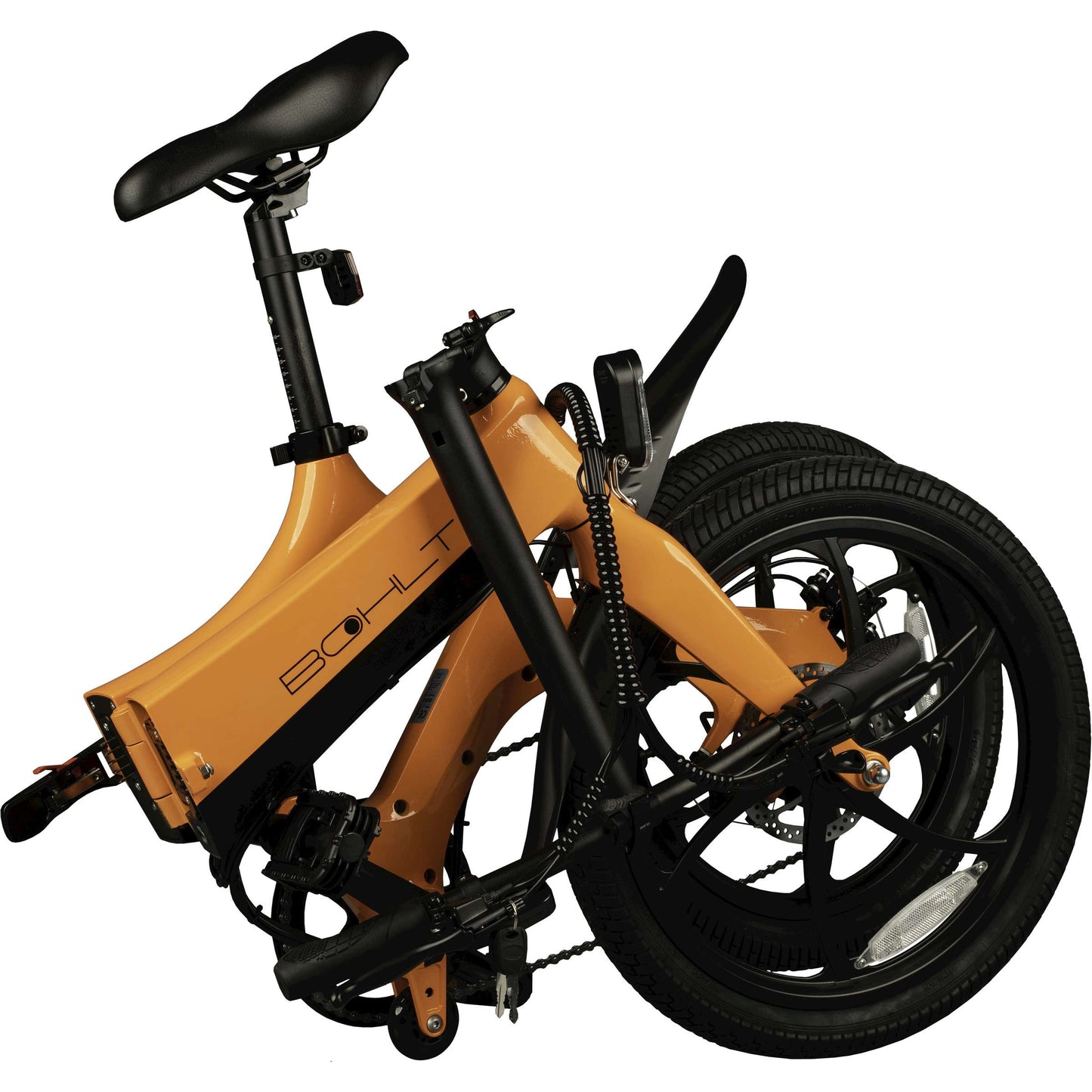 Bici pieghevole elettrica bohlt x200 arancione