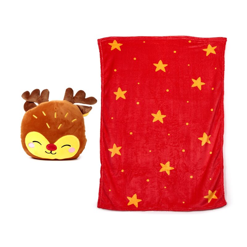 BlackAzzz Festive Christmas Rudolph 2-en-1 abrazo de viaje