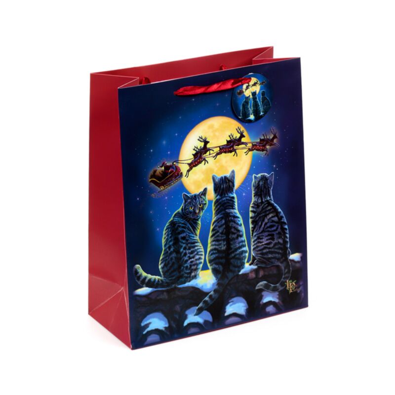 Borsa regalo Lisa Parker Christmas Cats grande