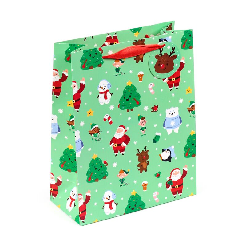 Sacca regalo jingle mazzo di Natale grande