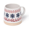 Taza de gres de copas de nieve