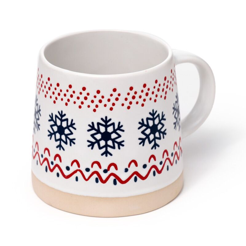 Taza de gres de copas de nieve