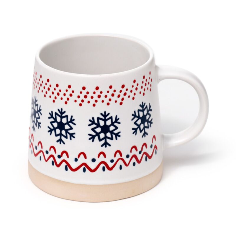 Taza de gres de copas de nieve