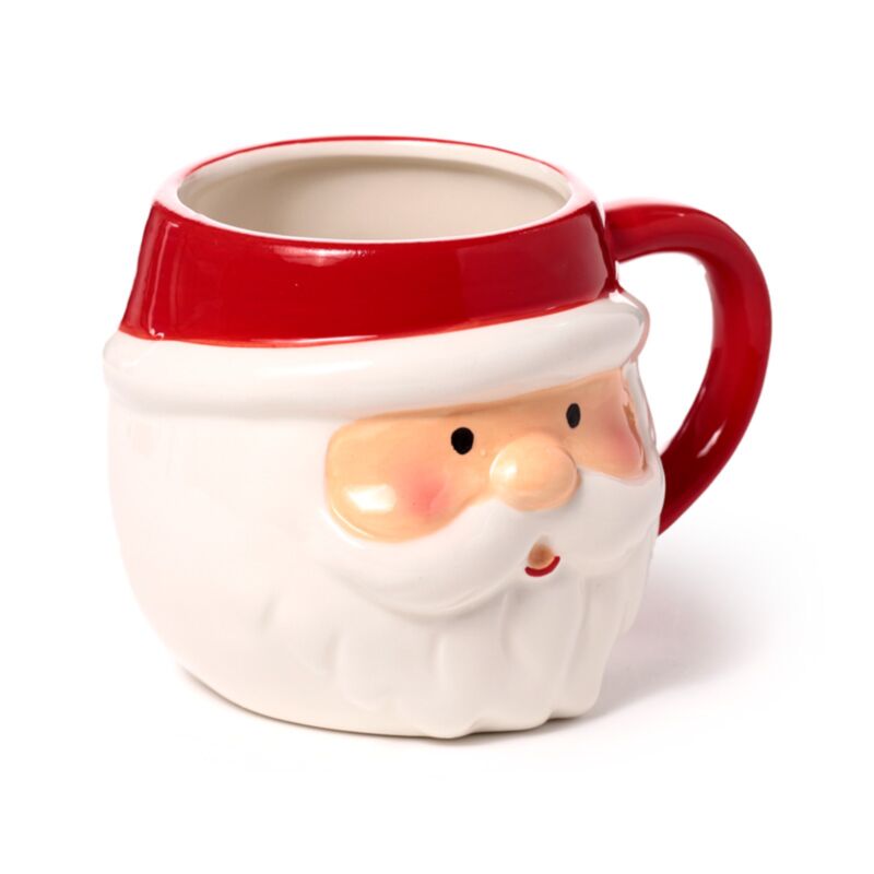 Taza de cerámica formada por la cabeza de Santa