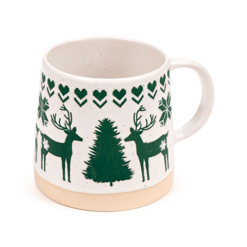 Tazza di gresmware a tapse verde.