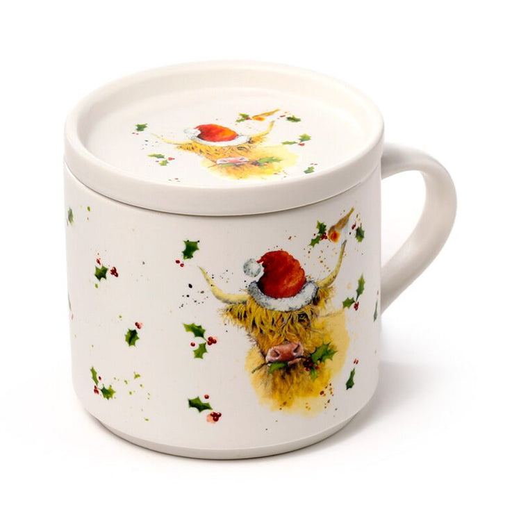 Christmas Jan Pashley Highland Koe Porcelain Mug Coaster set