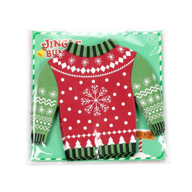 Traje de suéter de Navidad de 12 siestas de fiesta de 3 capas