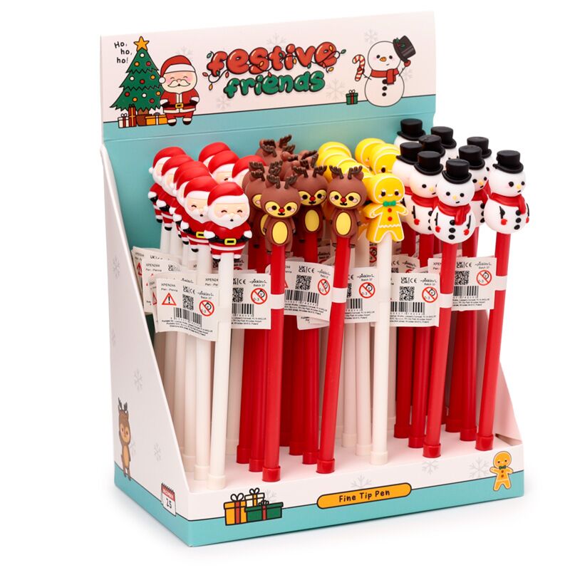 Penna scrittrice di natale festiva di Natale - Nero