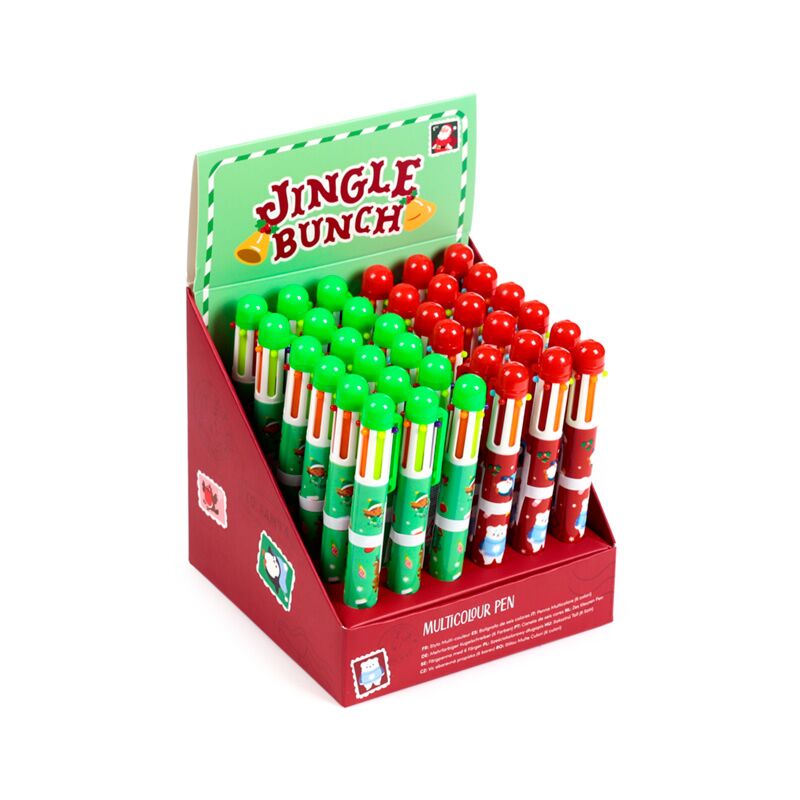 Penna multi -colorata di jingle natalizio (6 colori)
