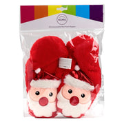 Kerstman magnetron heatpack sloffen (unisex one size) - afbeelding 1