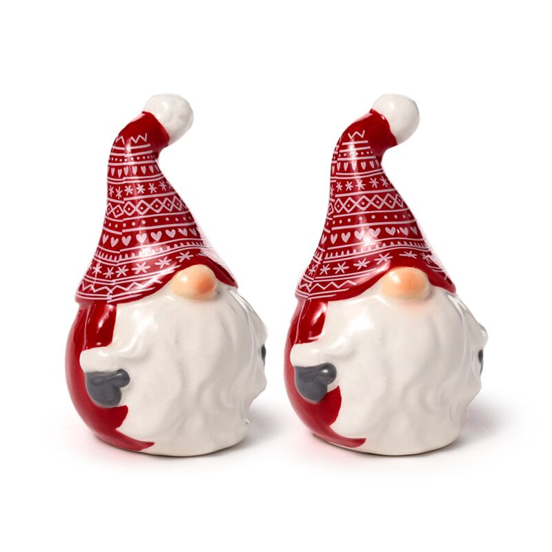 Scandi ceramico di zoom natalizio e set di sale