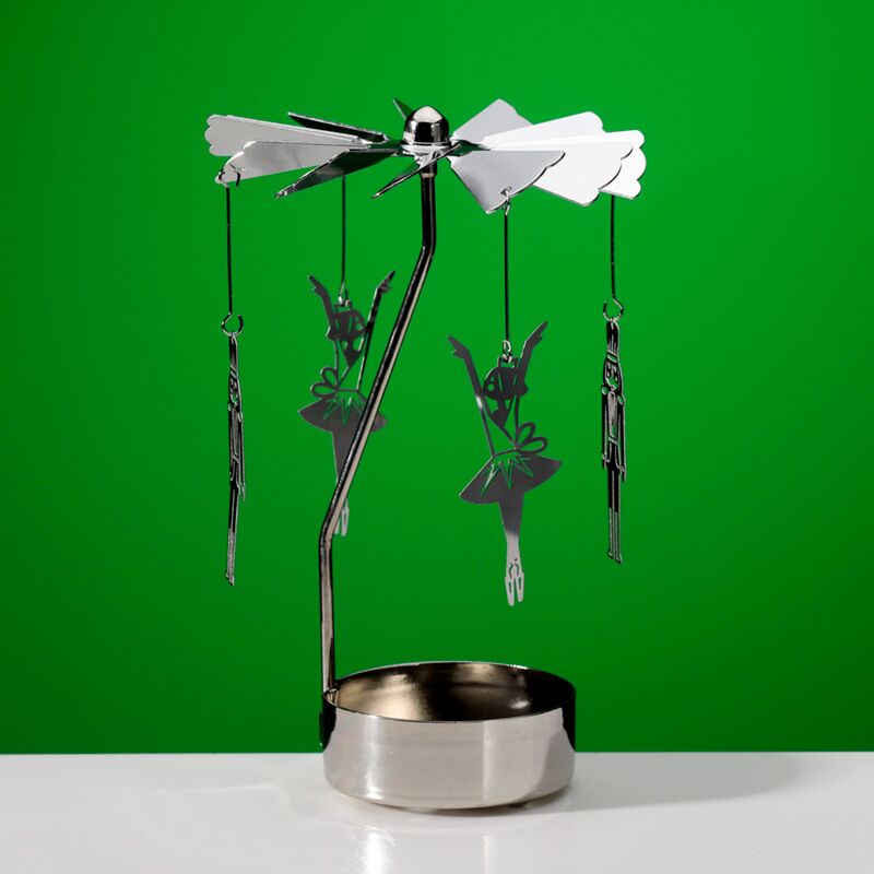 Cascanueces de Navidad corriendo soporte para la luz del té Carussel