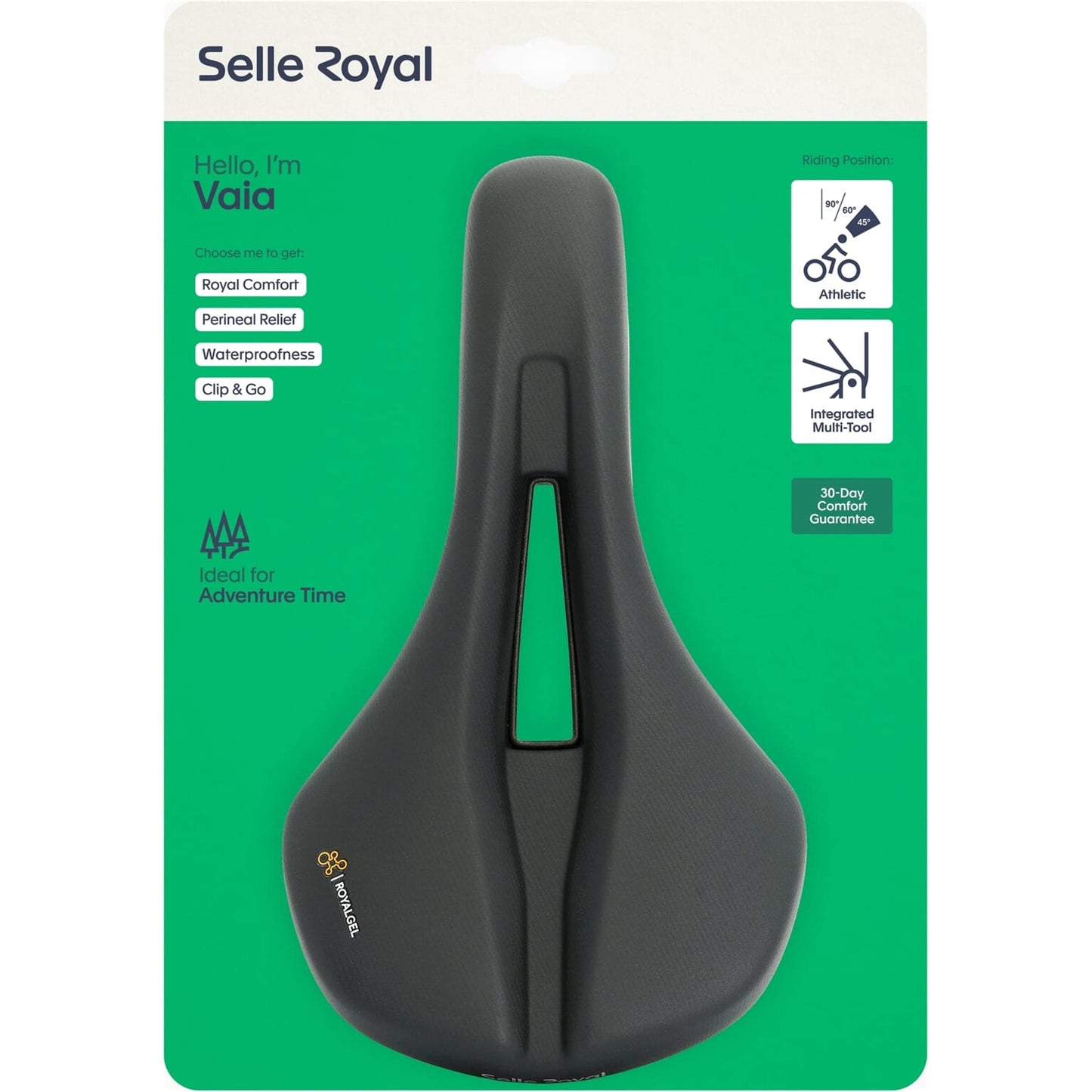 Selle Royal Bicycle Saddle Selle Vaia Athletic Adventure Time Black