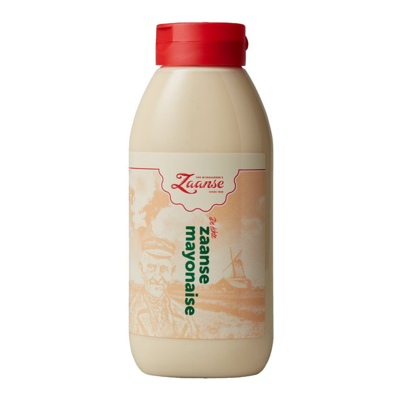 Bottiglia da spremere con maionese Zaanse Zaanse di Van Wijnen top down (750 ml)