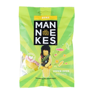 Echte mannekes zure mannekes zakje (25x 100 gr)