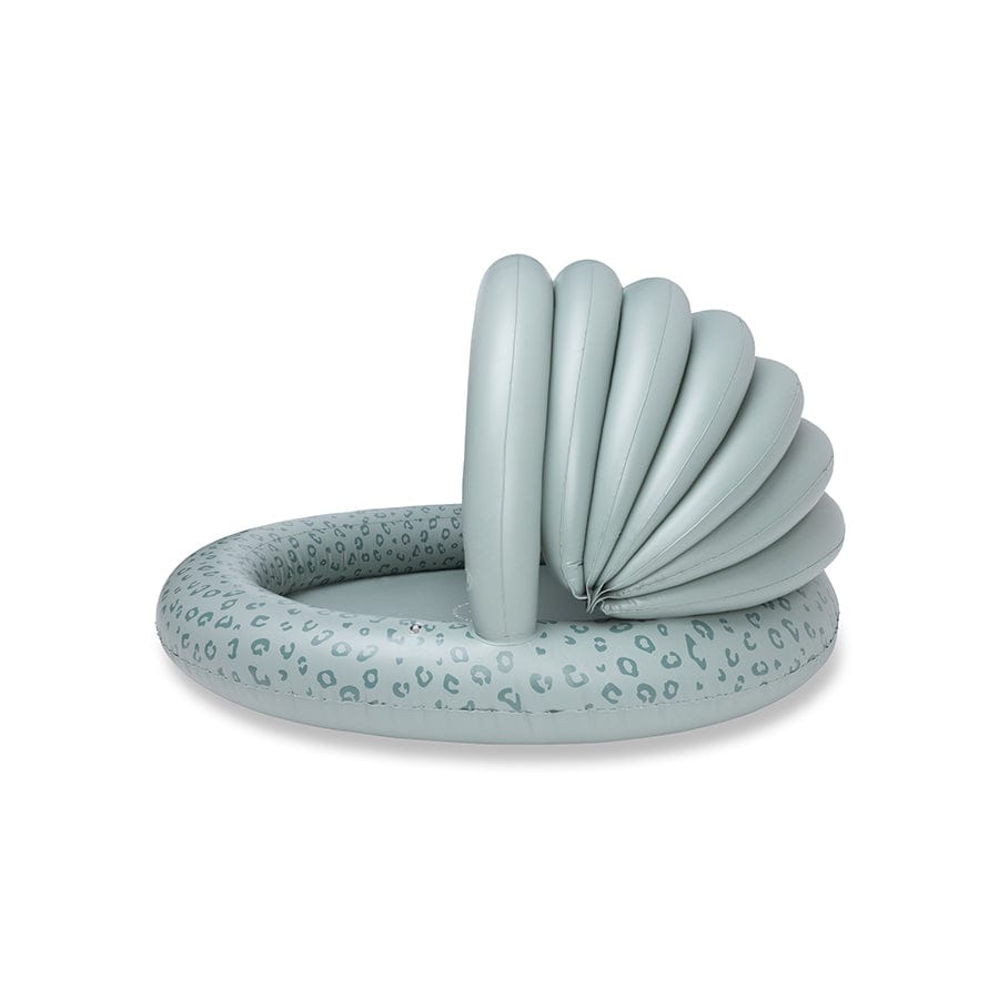 Leopardo | Piscina verde Ø 100 cm con toldo