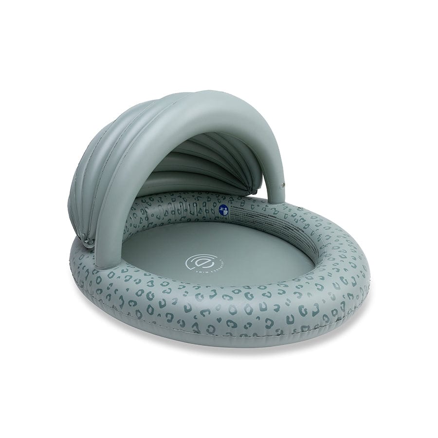 Leopardo | Piscina verde Ø 100 cm con toldo