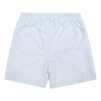Rayas azules azules blancos uv nadming trunks chicos hombres