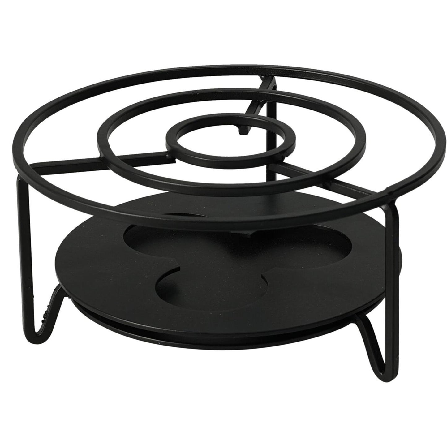 Eccellente piatto casalingo in acciaio inossidabile ø16xh8cm nero