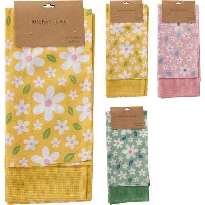 Home styling tea towels set of 2 pieces 70x45cm