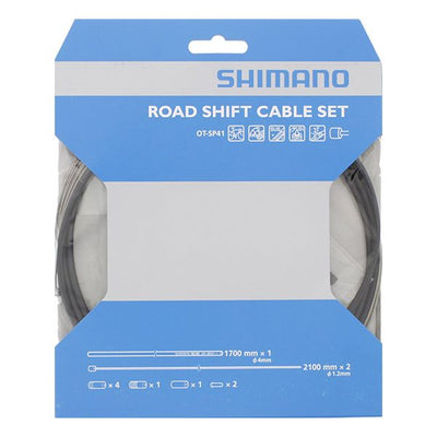 Juego de cables de cambio Shimano race acero inoxidable negro