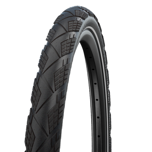 Banda pieghevole Schwalbe Maratona Efficienza Super Race V-GUARD 27,5 x 2,15 55-584-BLACK con riflesso