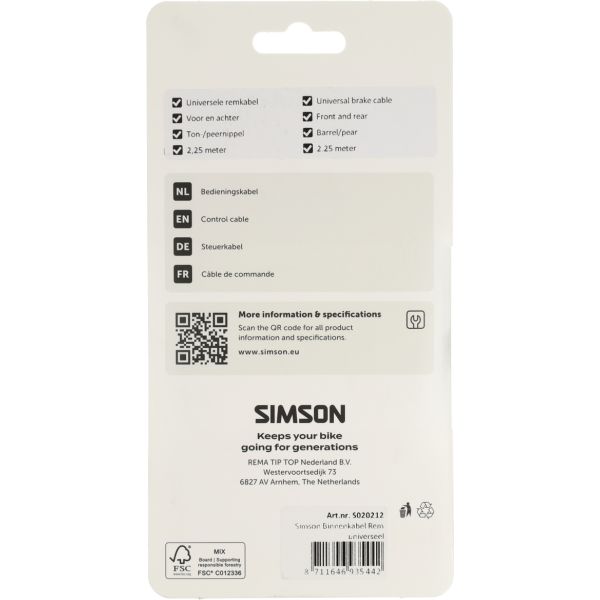 Simson brake inner cable universal