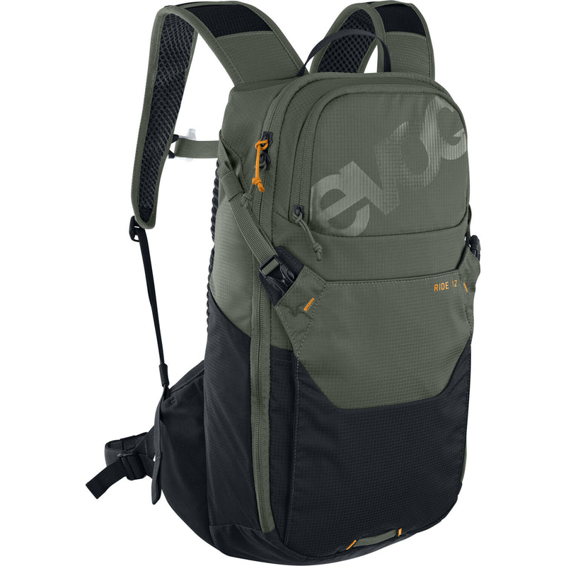 Evoc - ride 12 + camera d'aria idraulica 2 oliva scuro nero 12l + 2l