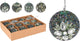 Home styling kerstbal met kralen 6cm multicolor
