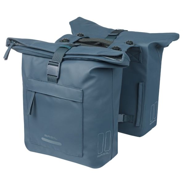 Basil borsa doppia bici brooklyn mik 41l 14 x 30 x 37 cm - blu