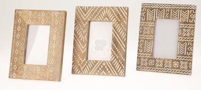 Cornice per foto in stile domestico in legno di mango 21x26 cm
