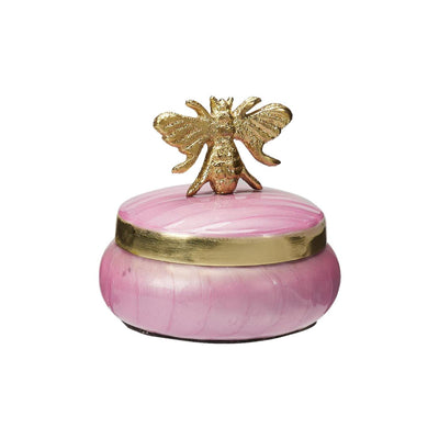 Scatola portaoggetti per l'home styling in metallo rosa con 8 cm