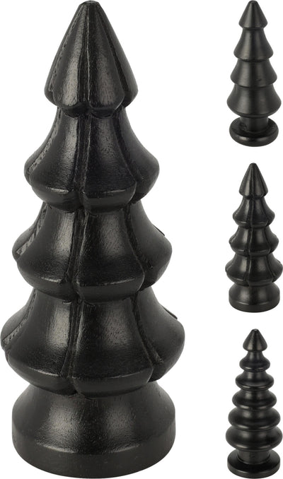 Home styling Christmas tree mango wood h15cm black
