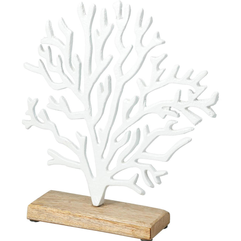 Home styling koraal metaal op voet 24x6x27cm