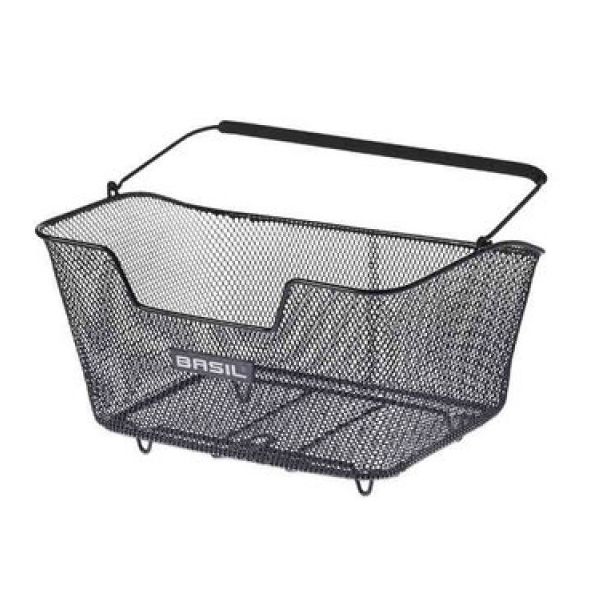Basil Base M - Bicycle basket - On the back - Black