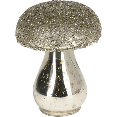 Immagine per lo styling della casa in vetro a forma di fungo 8x10 cm argento